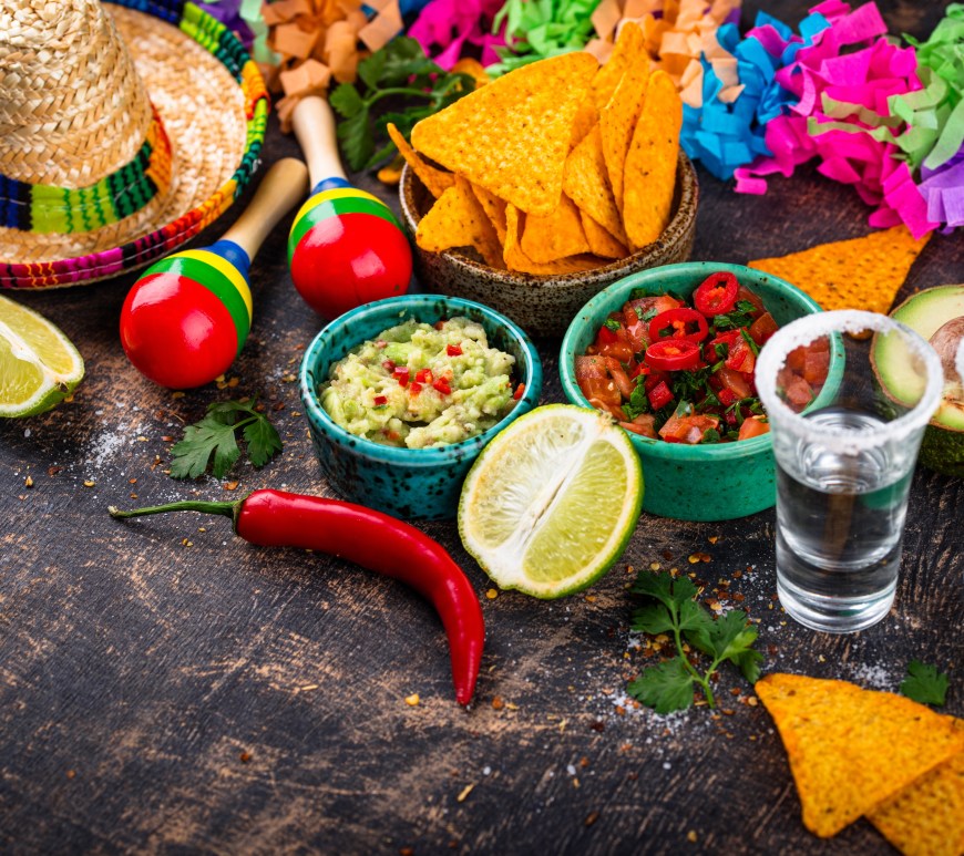 Tequila, comida mexicana