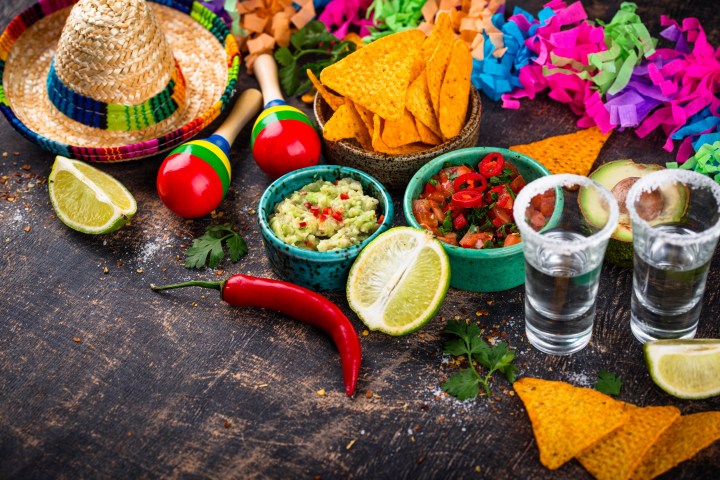 Tequila, comida mexicana