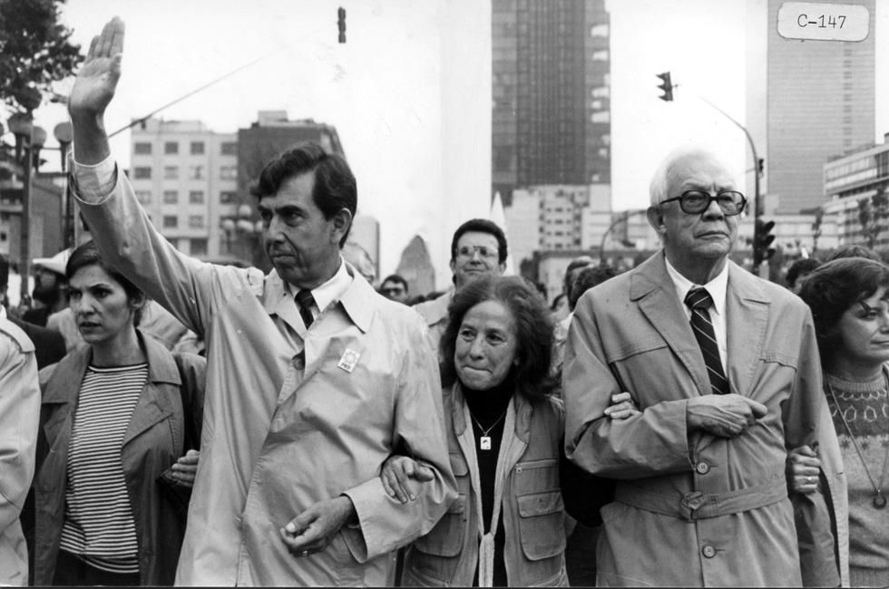 Cuauhtémoc Cárdenas, Ifigenia Martínez y Heberto Castillo