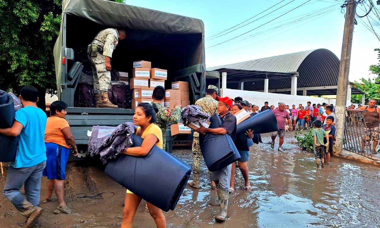 Personas afectadas por lluvia