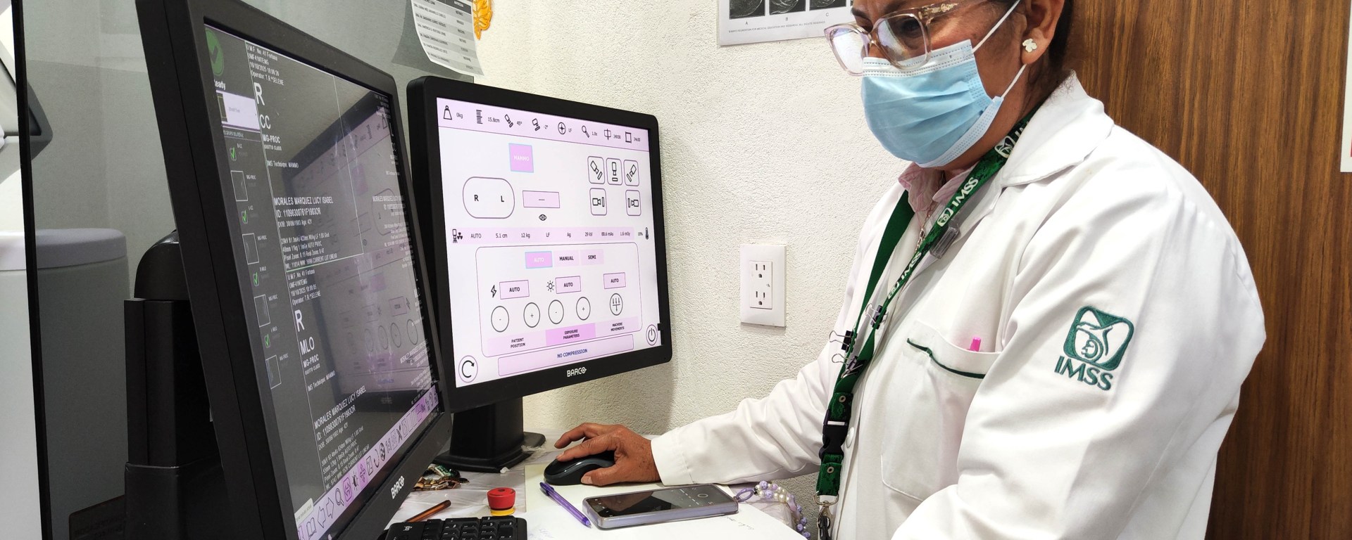 Medico IMSS en computadora