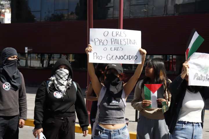 Manifestantes pro Palestina