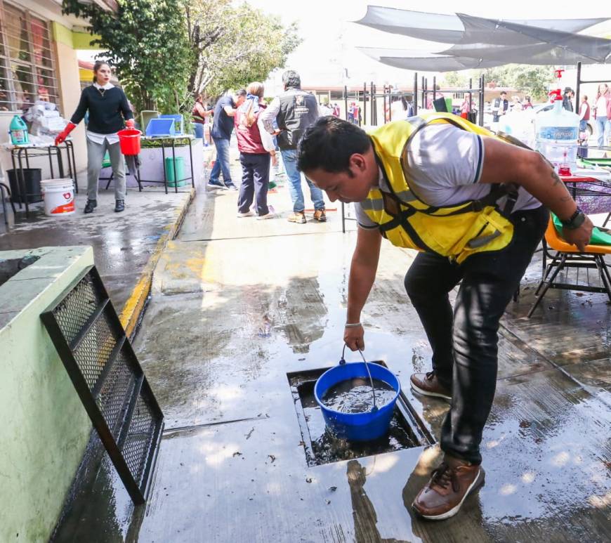 Trabajos tras inundacion