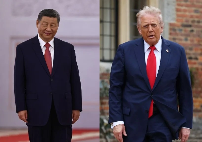 Xi Jinping (i), y Donald Trump (d) | EFE/Evgenia Novozhenina/Neil Hall/Pool