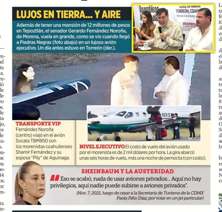 Portada del diario Reforma