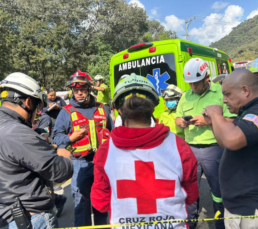 Servicio de emergencia en accidente