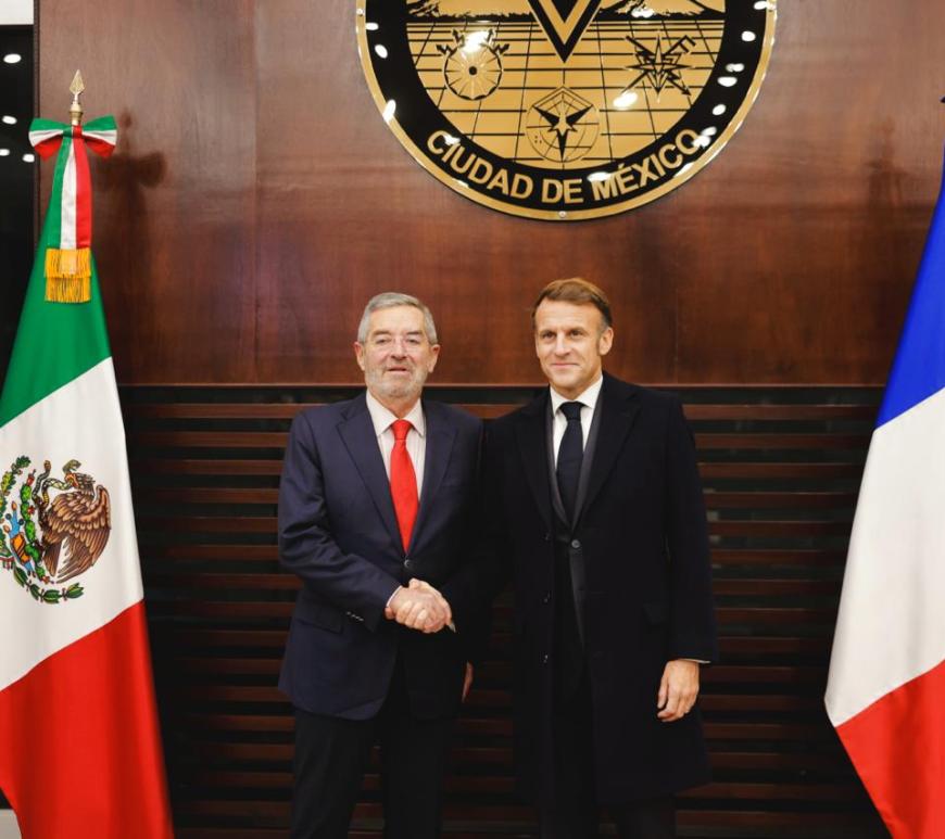 Juan Ramón de la Fuente y Emmanuel Macron