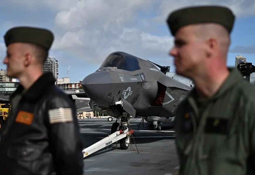 Un caza F-35B Lightning II del Escuadrón de Ataque de Marinos (VMFA) | EFE/EPA/Steven Saphore