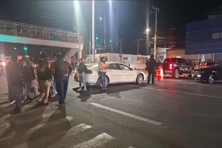 Manifestantes en Tecamac