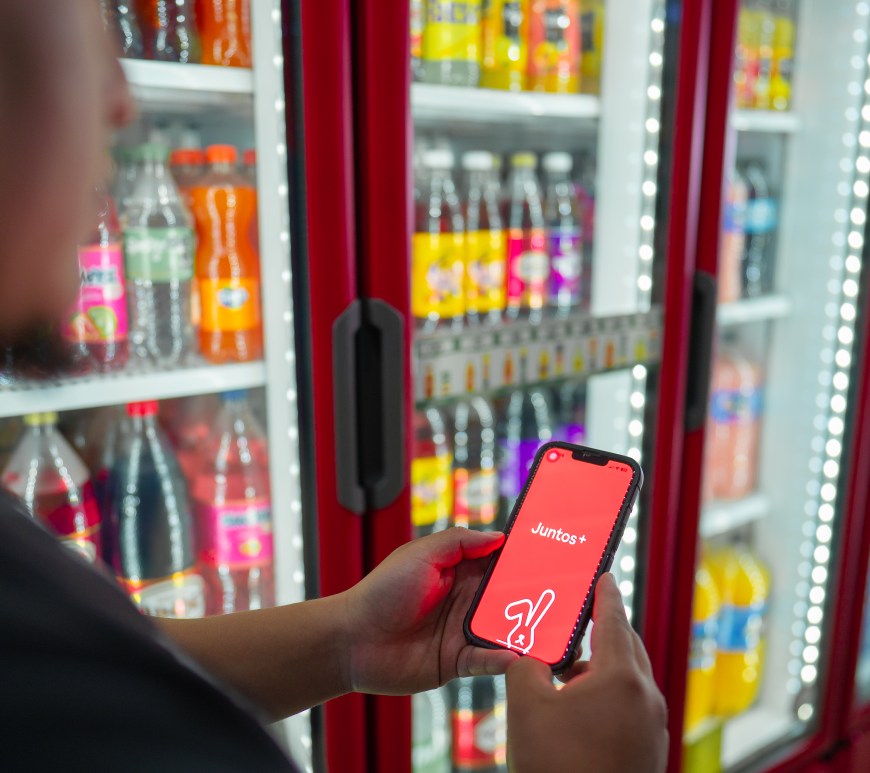 Refrigerador con productos Coca Cola