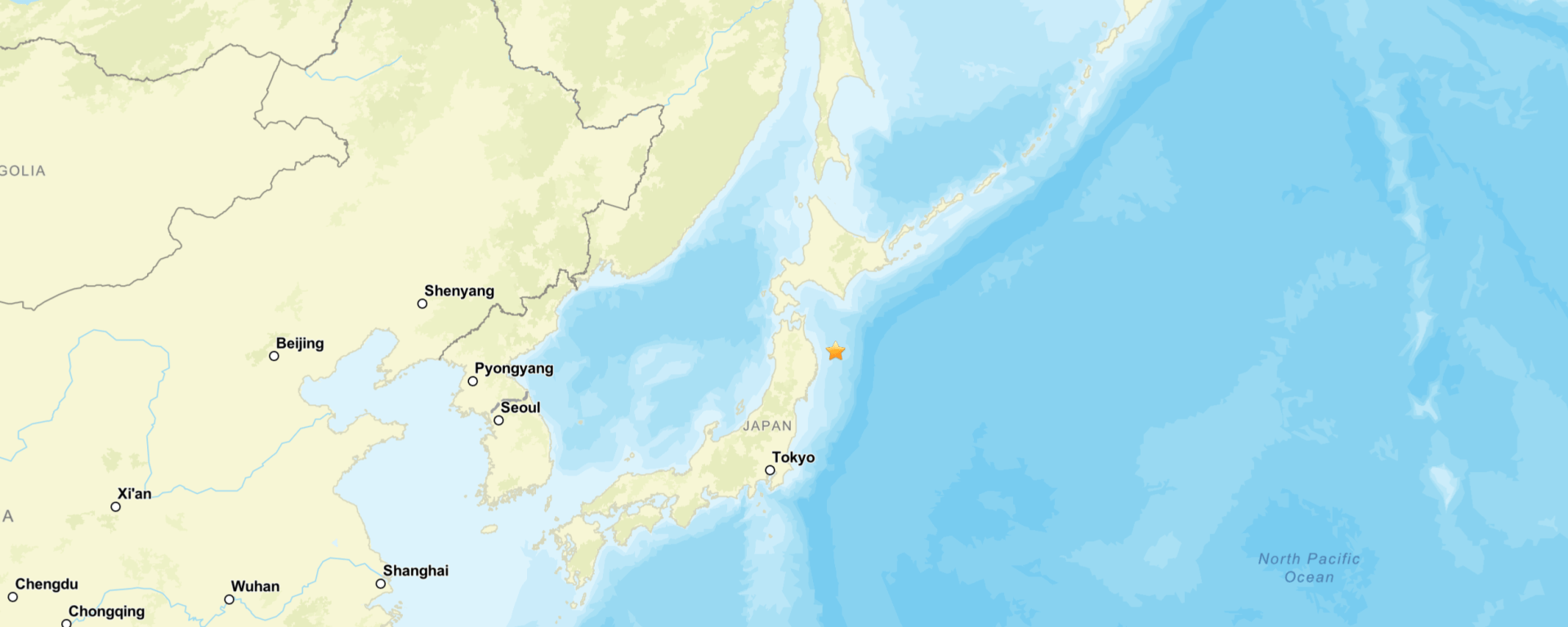Sismo en costas de Japon