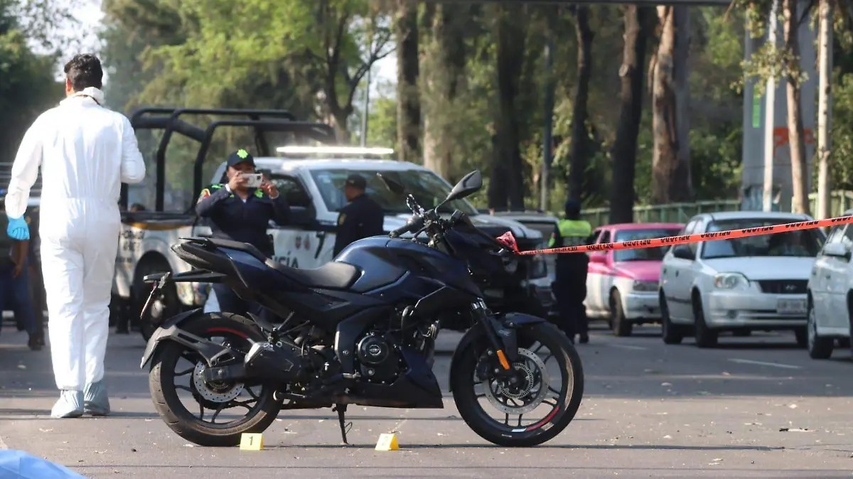 Motocicleta en un accidente
