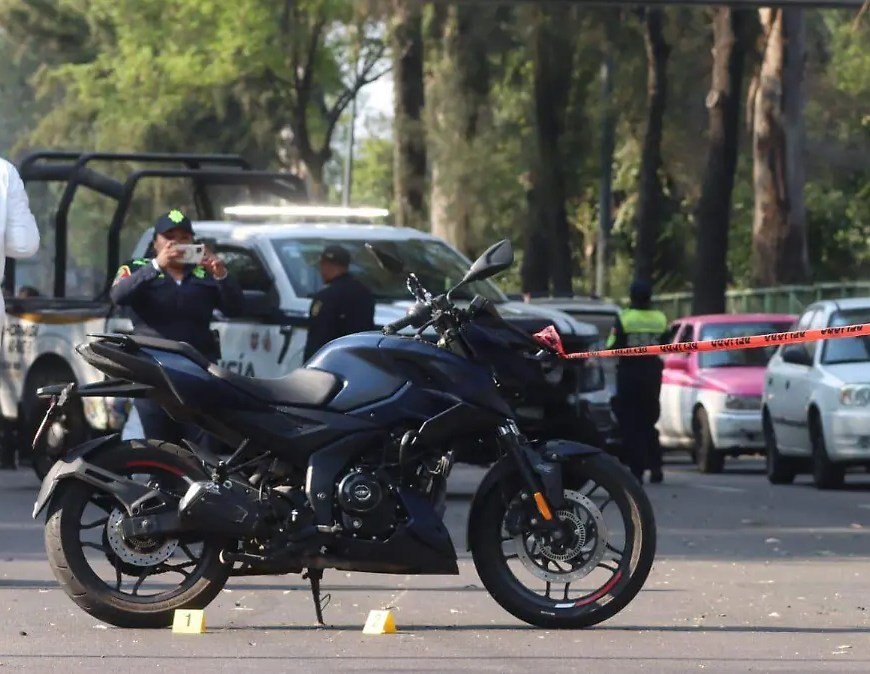 Motocicleta en un accidente
