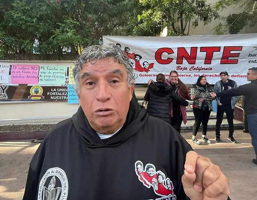 Manifestación de integrantes de la CNTE