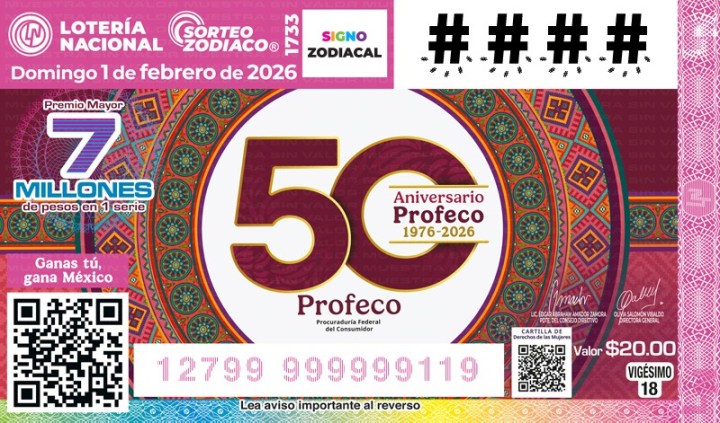 Billete del Sorteo Zodiaco 1733