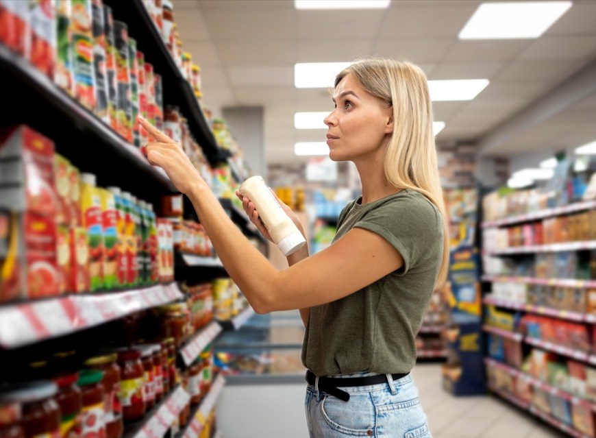 Mujer en supermercado