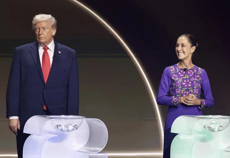 El presidente de Estados Unidos, Donald Trump (i), y la presidenta de México, Claudia Sheinbaum, en una fotografía de archivo. EFE/ Octavio Guzmán