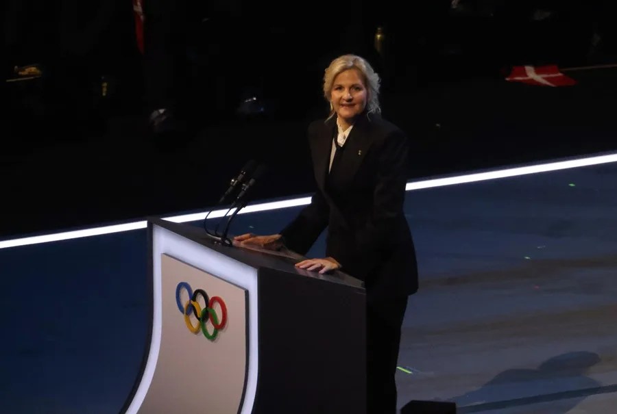 La presidenta del COI, Kirsty Coventry. EFE/EPA/Matteo Bazzi