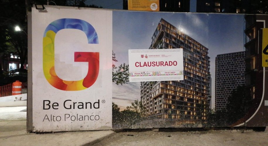 Be Grand Alto Polanco con sello de clausura