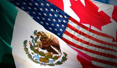 Banderas Mexico Eu Canada