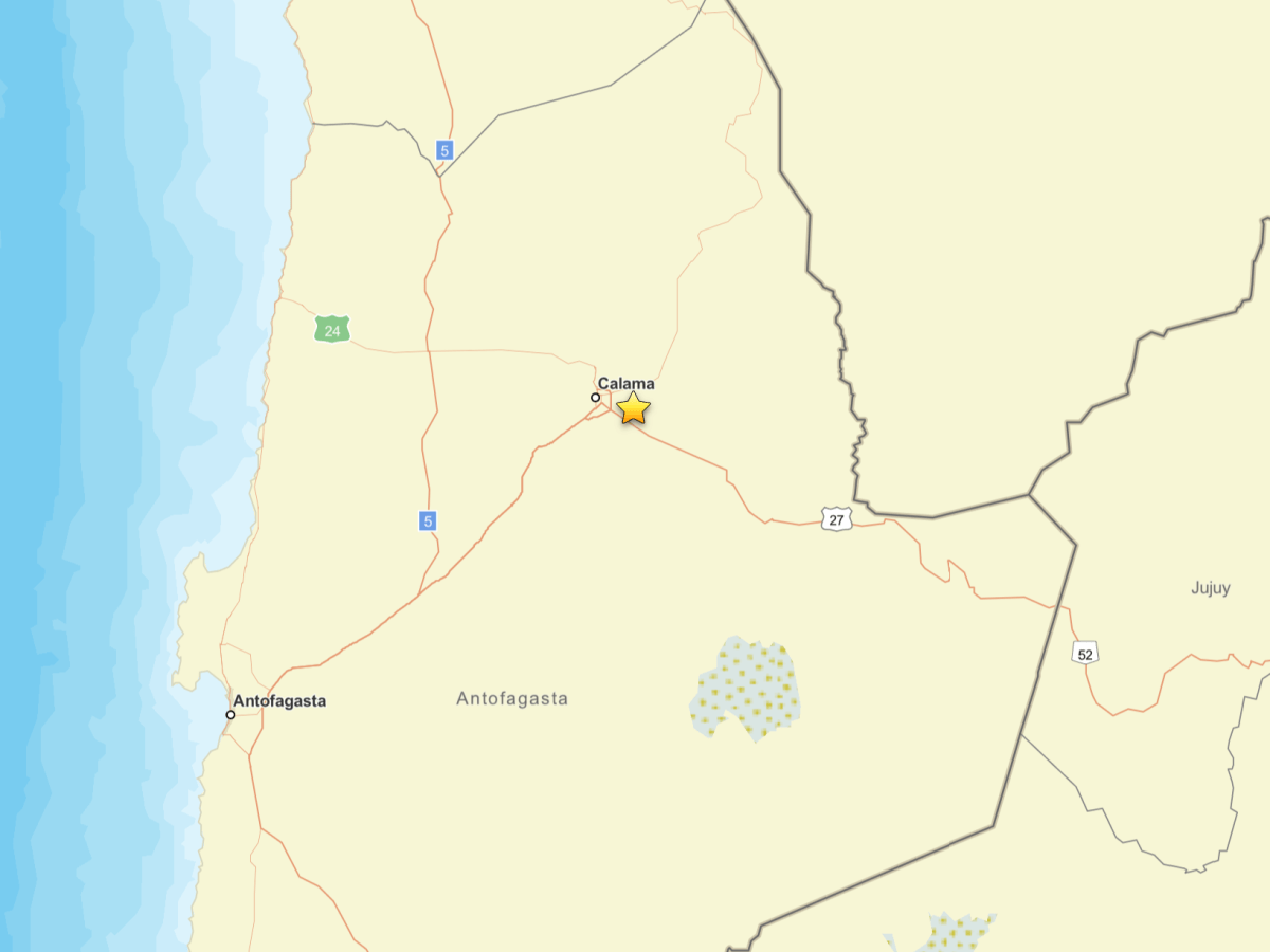 Sismo de 6.7 sacude Antofagasta y Calama en Chile