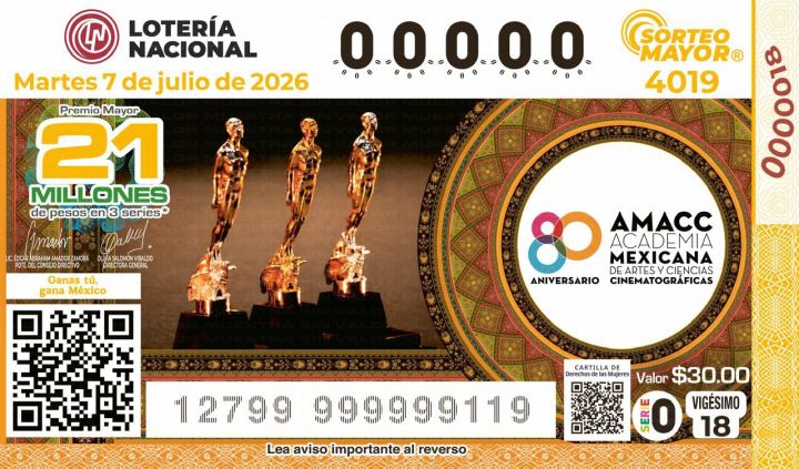Billete lotería Sorteo mayor 4019