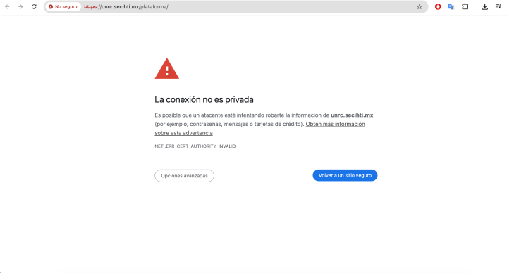 Plataforma de la UNRC