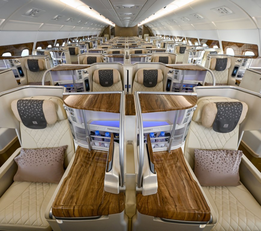 Interior de aeronave de Emirates