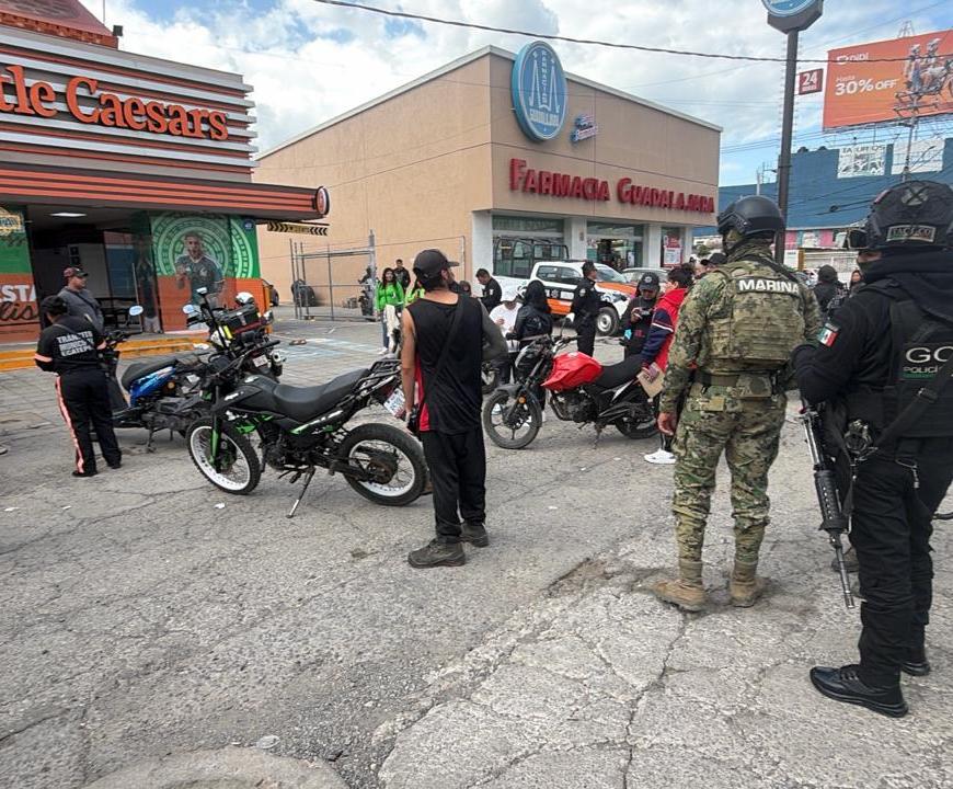 Operativo contra motociclistas en Ecatepec