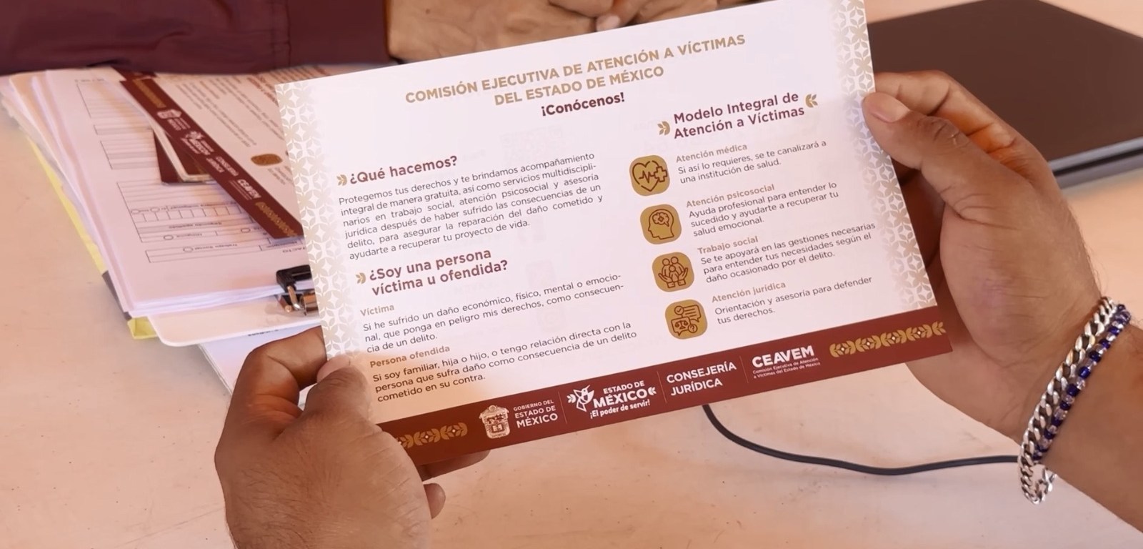 Folleto Atención a Víctimas
