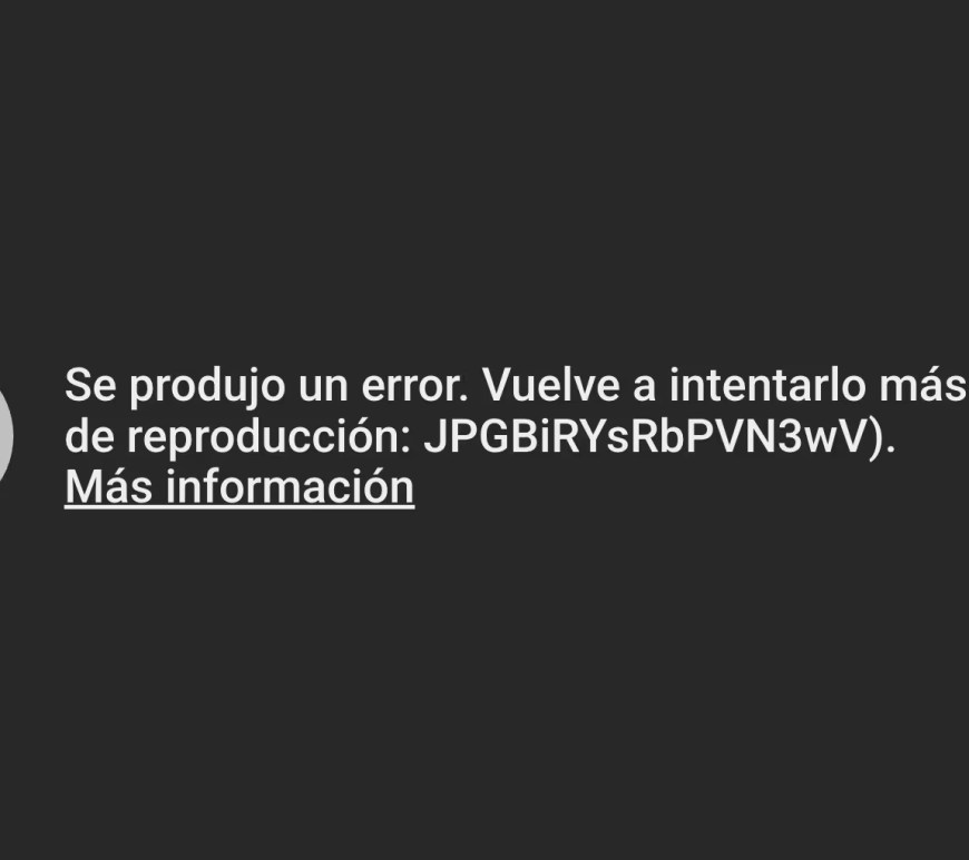 Falla en Youtube