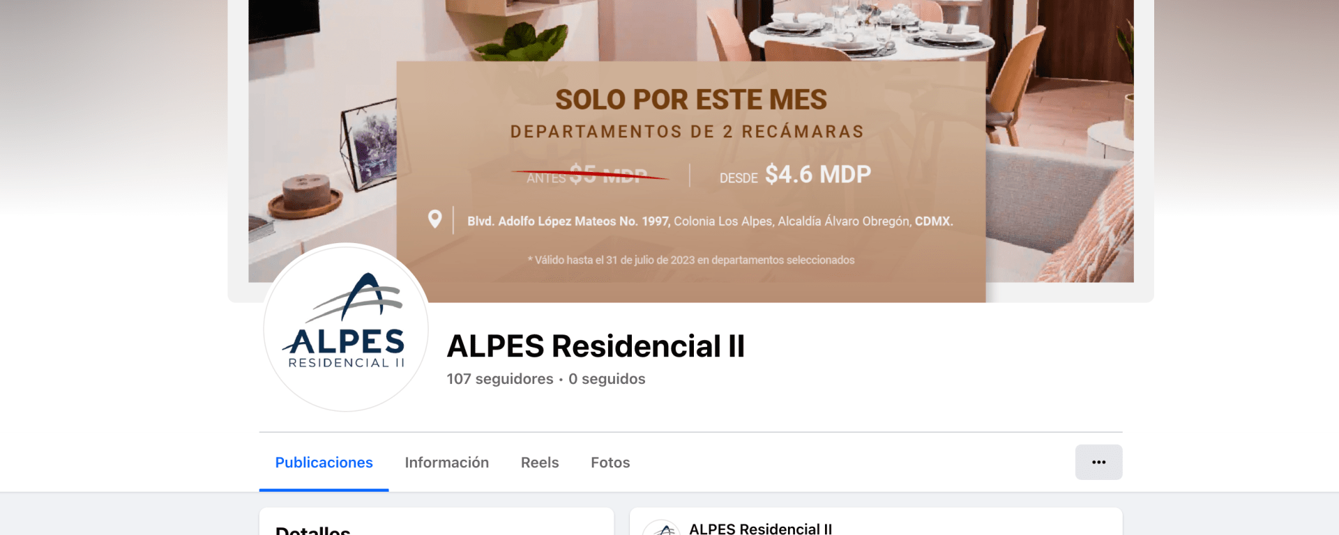 Desarrollo inmobiliario Alpes II