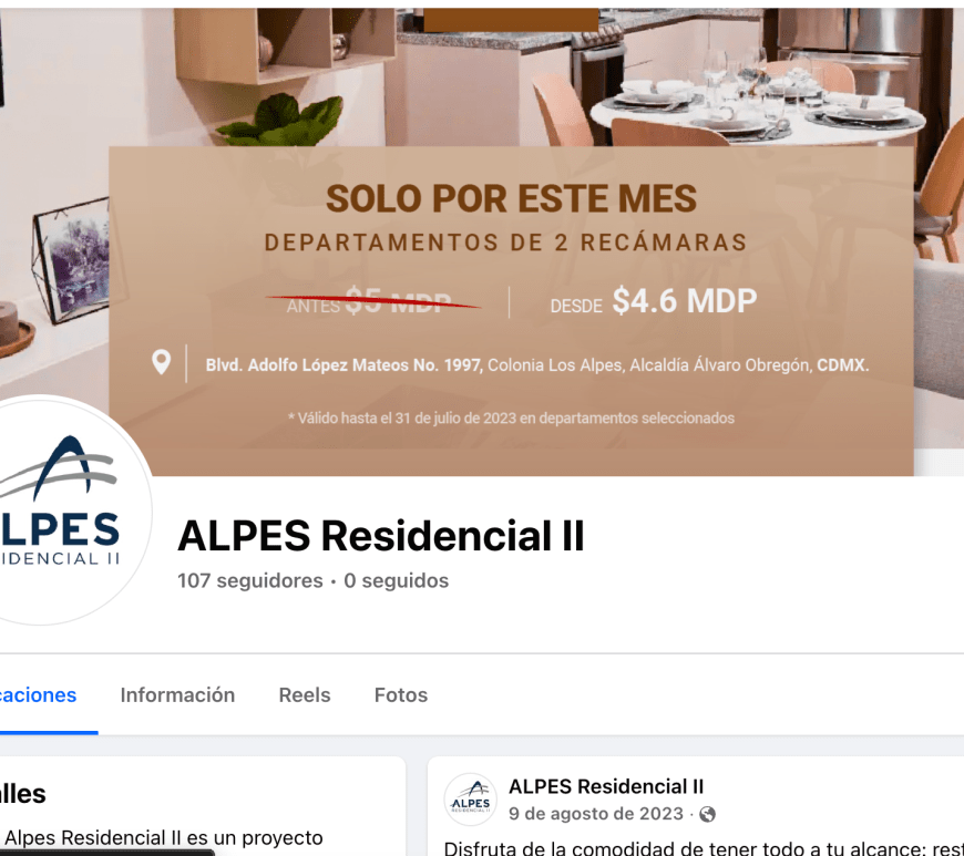 Desarrollo inmobiliario Alpes II