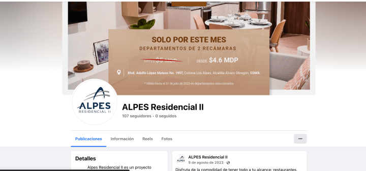 Desarrollo inmobiliario Alpes II
