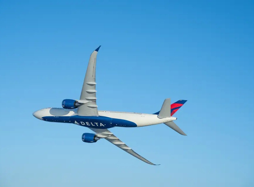 Avión de Delta en el aire
