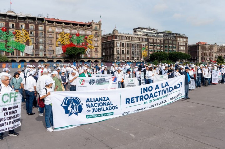 Jubilados en manifestación