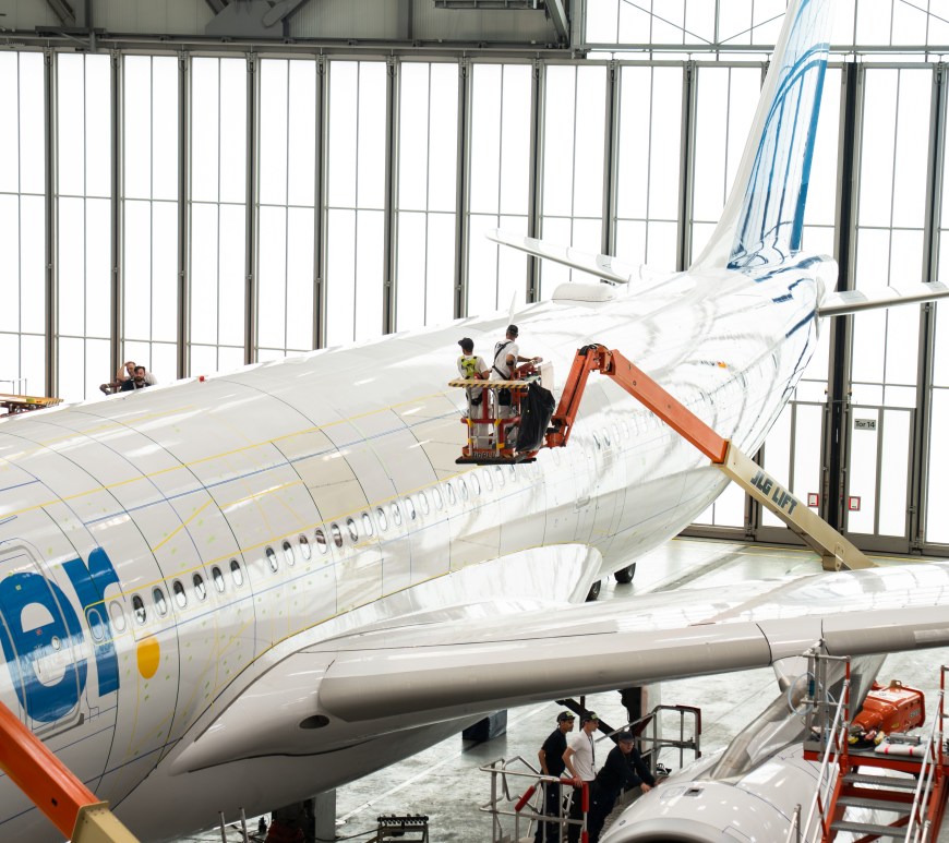 Aeronave en mantenimiento | Foto: Lufthansa