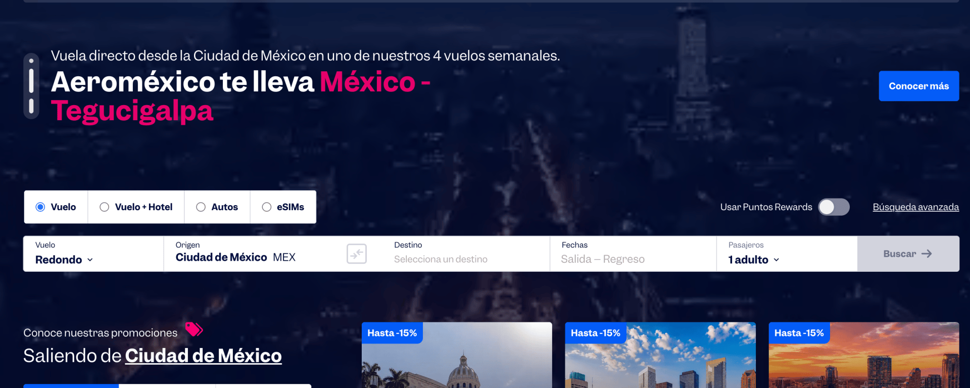 Página de Aeromexico