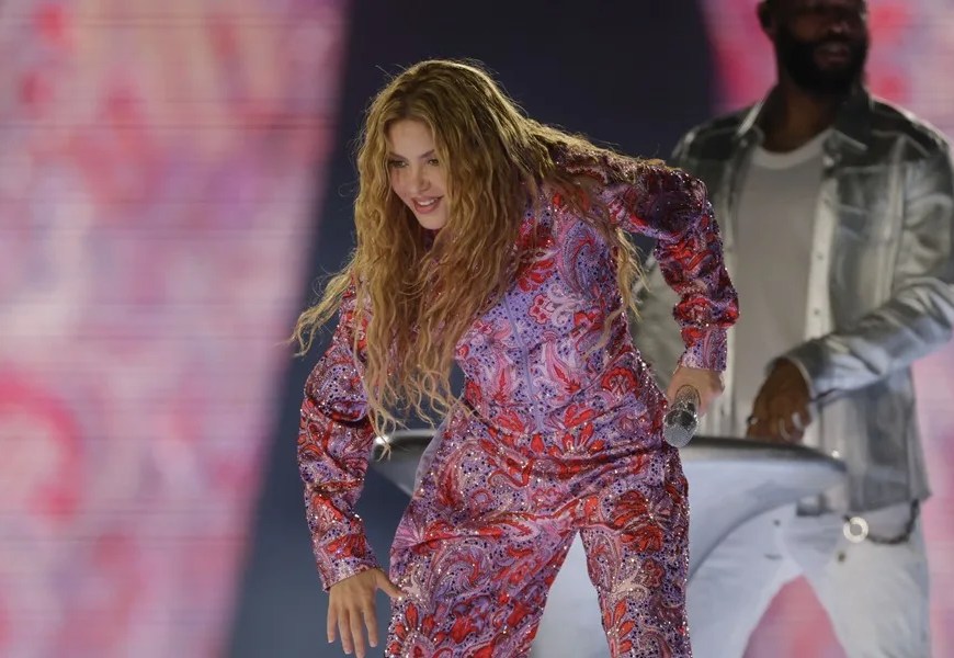 La cantante Shakira durante el primero de sus conciertos ofrecido en Madrid. EFE/Juanjo Martín