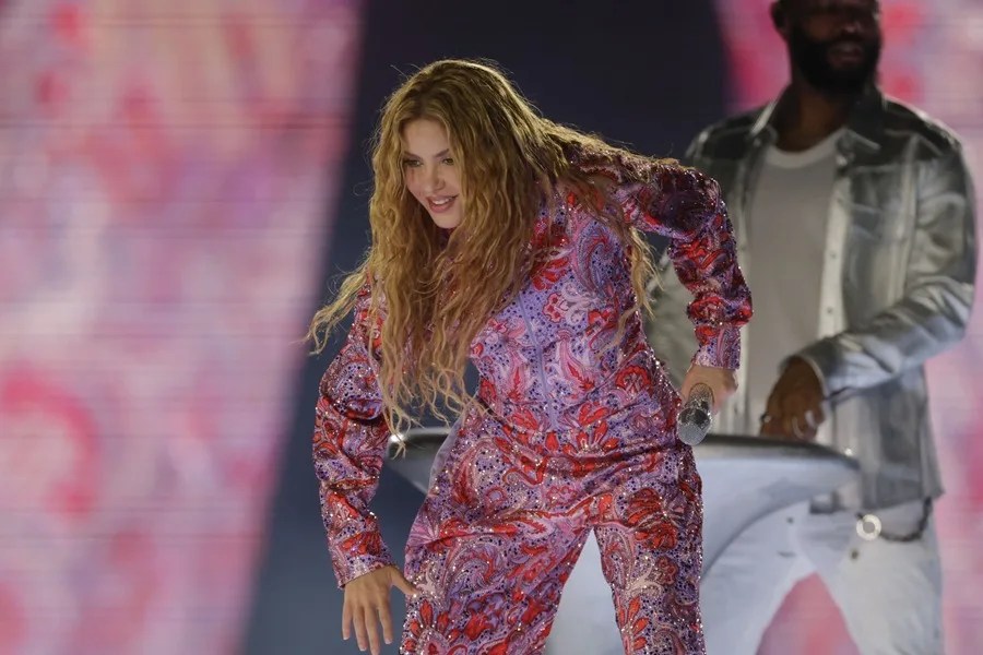 La cantante Shakira durante el primero de sus conciertos ofrecido en Madrid. EFE/Juanjo Martín