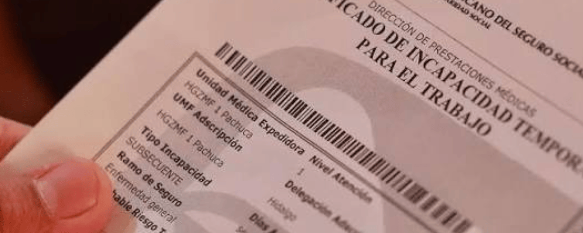 Certificado de incapcacidad del IMSS